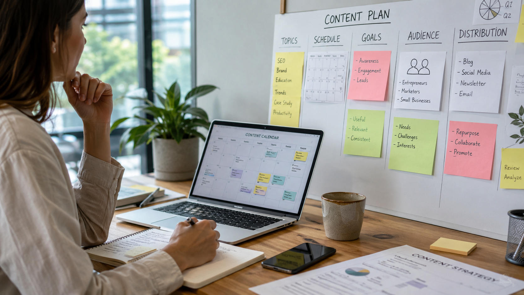 Strategia content marketingowa: plan treści, publikacji i dystrybucji, żeby działały poza stroną